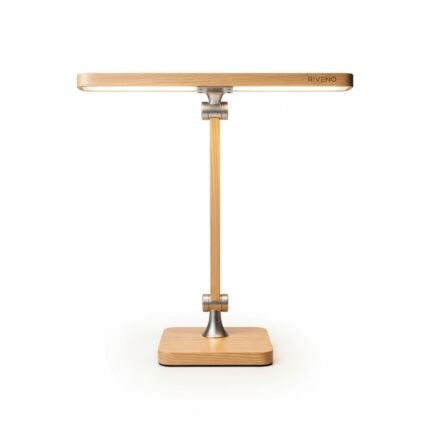 RIVENO LED Schreibtischlampe Weiß Modern – Dimmbare Bürolampe Minimalistisch